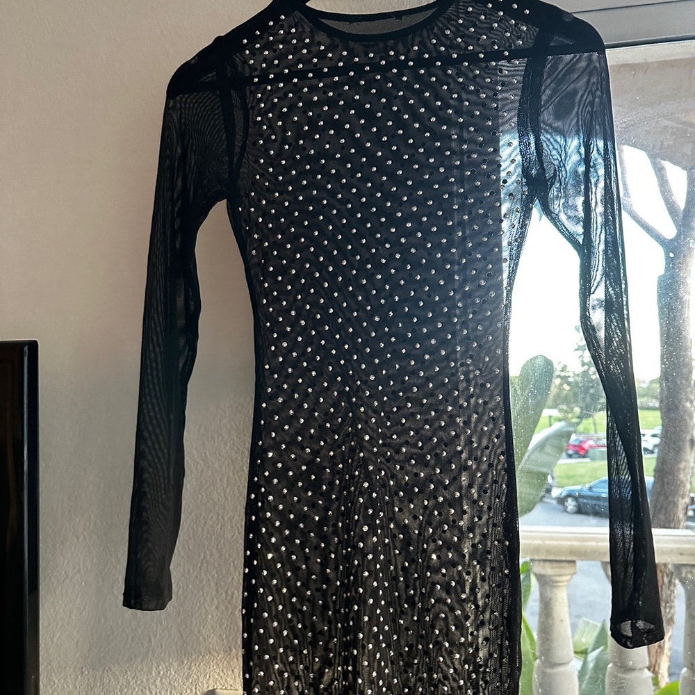 Elegant Black Sheer Dress